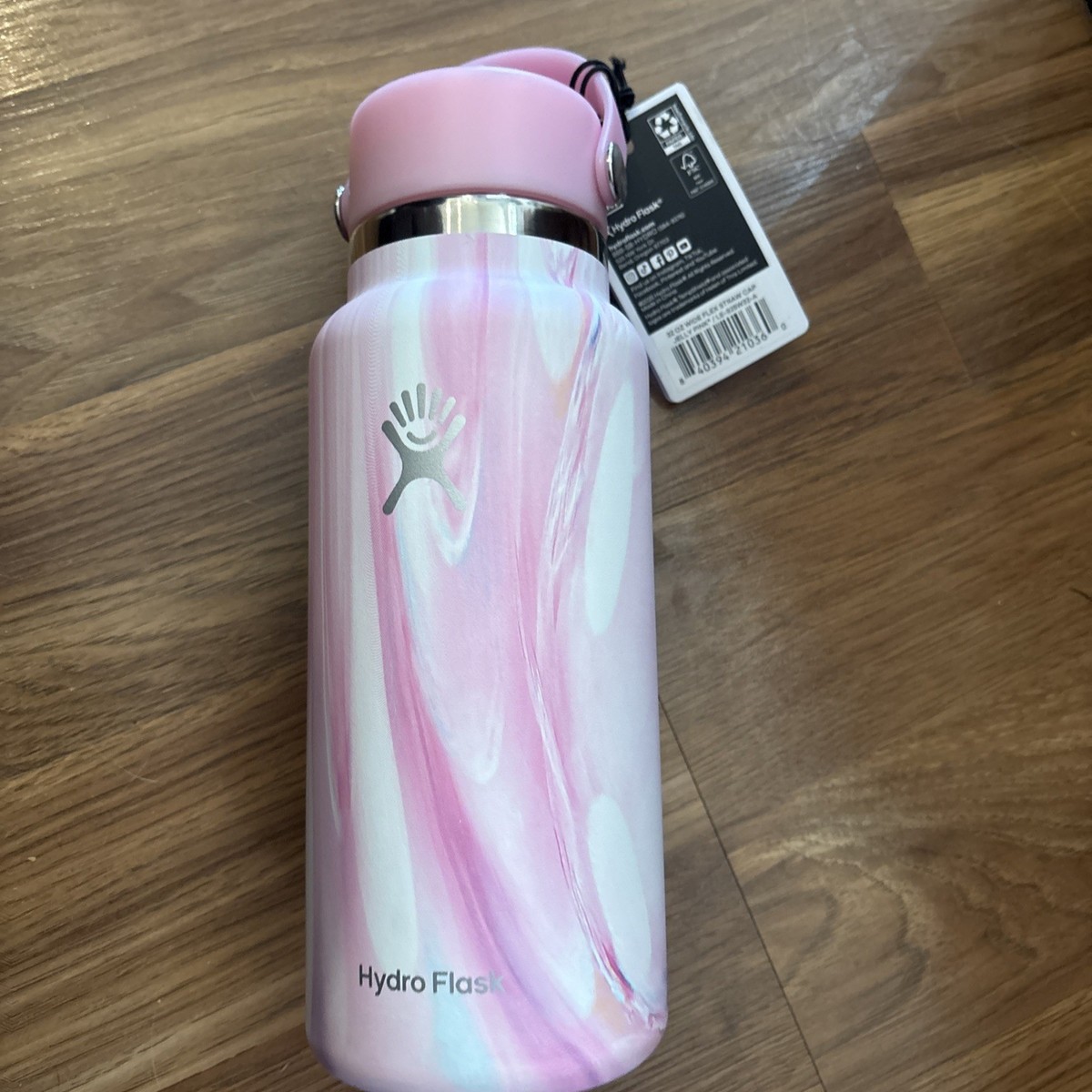 NEW HydroFlask 32 Oz Flex Wide Straw Cap Tie Dye Jelly Pink