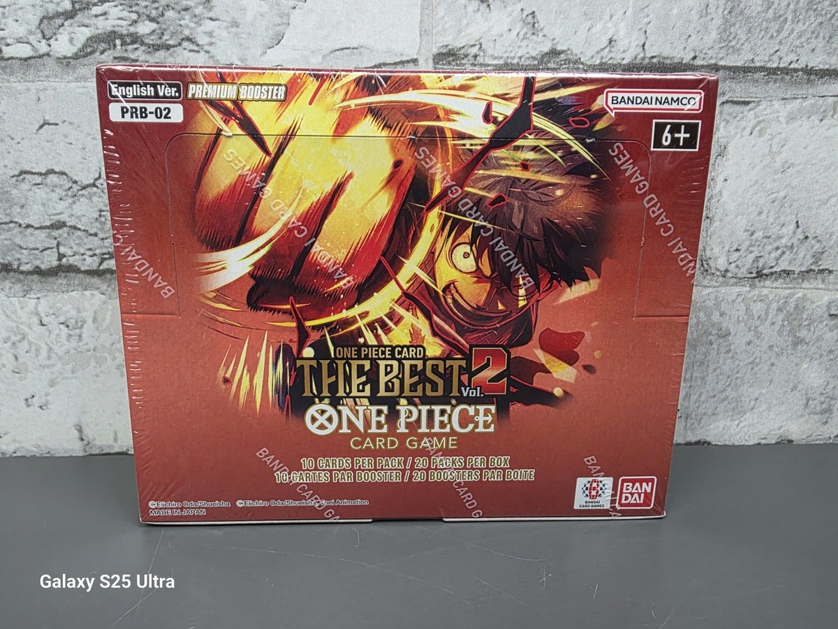 one piece card game premium booster box One Piece Card Game: PRB02 The Best Volume 2 Premium Booster Box Sealed