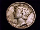 1934-D  Mercury Dime,  Fine Grade