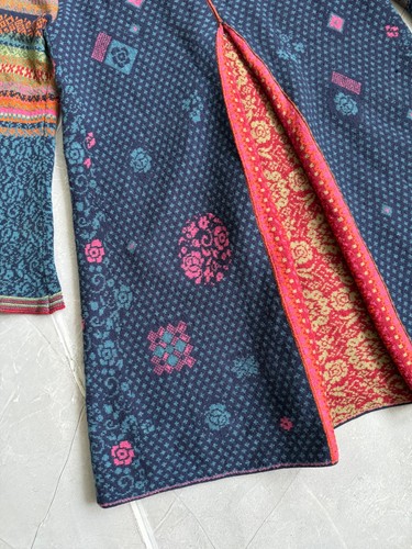 Cardigan évasé Ivko multicolore zippé à capuche laine tricot taille 44 femme - Photo 17/22