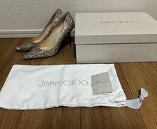 Jimmy Choo Agnes Glitter Pumps Pink Women's Size EU36.5/US6.5