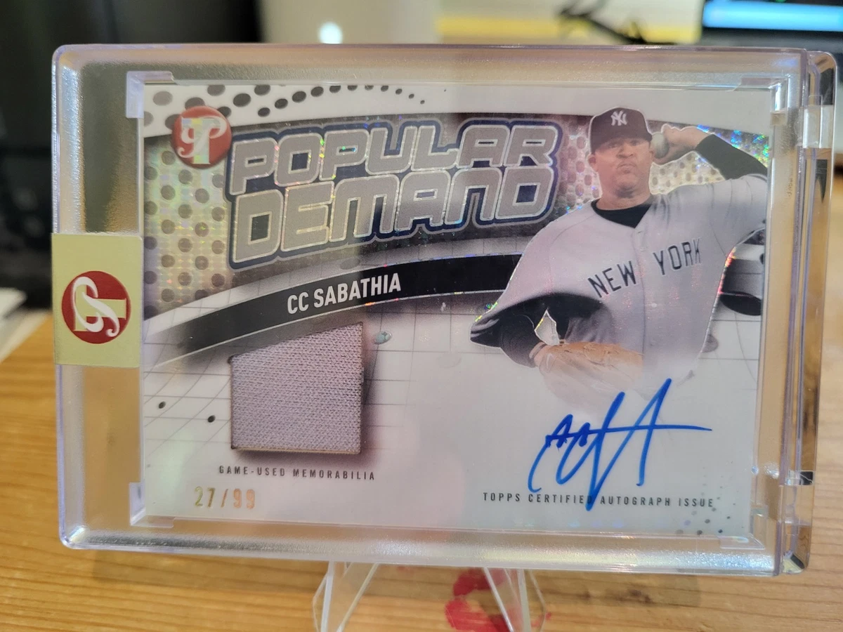 CC Sabathia Baseball Original Autographed Sports Trading Cards