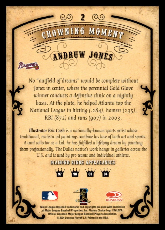 2004 Donruss Diamond Kings Baseball Pick Your Card - Image 2 of 2