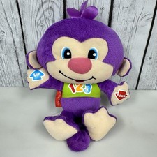 Fisher Price Laugh Learn Learning Opposites Monkey Plush Purple Toy 123 WORKS