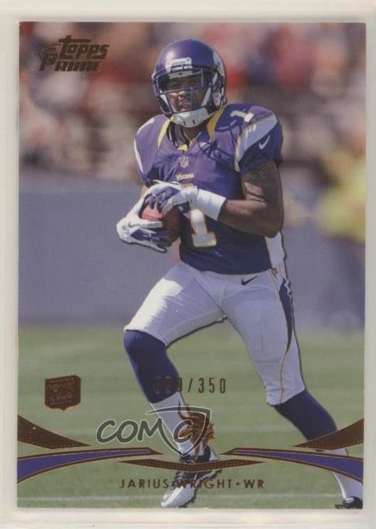 2012 Topps Prime Copper /350 Jarius Wright #12 Rookie RC 1b8