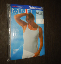 Men fit by Schiesser sports jacket undershirt fine rib retro size 6