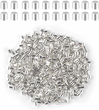 500 Pieces Tube Crimp Beads for Jewelry Making 2MM Crimping Beads for DIY Neckla