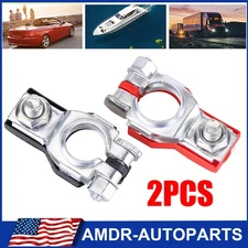 US Car Battery Terminal Clamp Connectors Positive Negative Release Disconnect×2