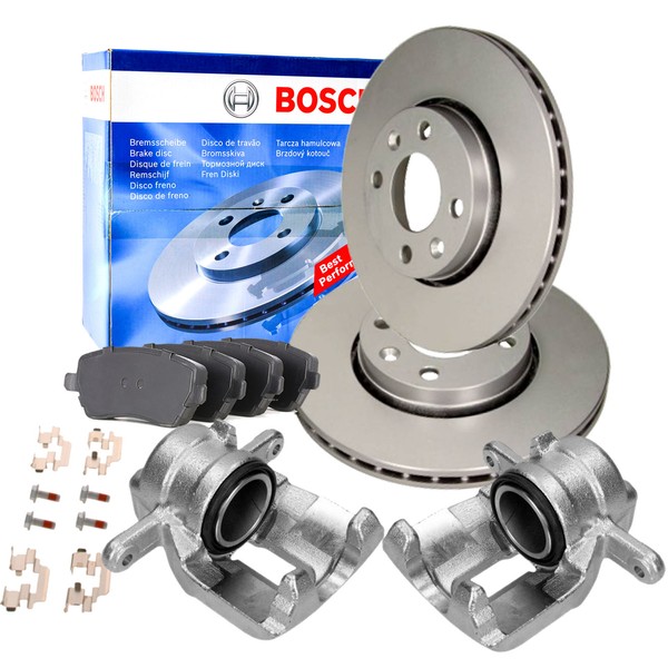 Bosch Bremsscheiben 260Mm BeläGe + Bremssattel Vorne Satz FüR Renault Clio 3-image