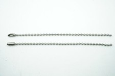 6" Inch 3.2mm Stainless Steel Ball Chain Tag / Key Chains Set of 2 Made in USA