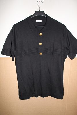 Elegance Damen Poloshirts  70%Seide 30% Gr. 44  Baumwolle Schwarze Damenkleidung