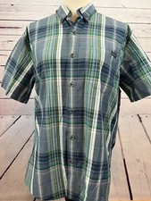 Eddie Bauer Travex Classic Fit Mens Medium Short sleeve button front shirt Plaid