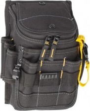 CLC 1524 Zippered Pouch: 11 Pockets, Polyester, Black 3-3/4" Deep, 9-3/4" High
