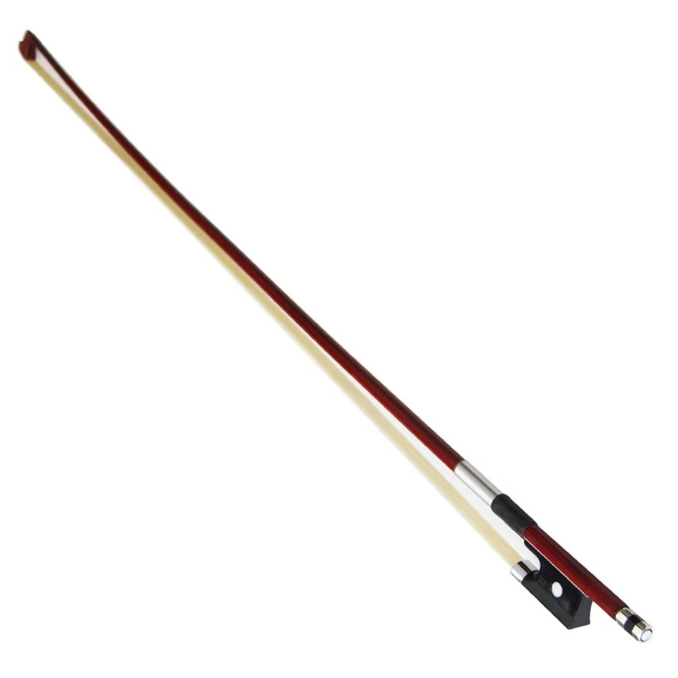 Red Sandalwood Violin Bow for Beginners Straight Arch & Neat White Horsetail - Image 3 of 4