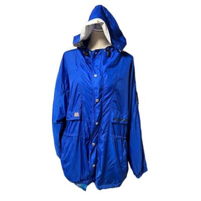 Polo Sport Windbreaker Rain Jacket Long Sleeve Button Up Blue Mens Size L