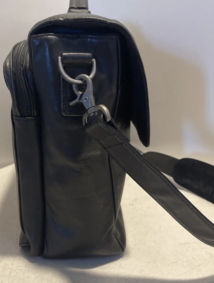 Messenger Bag Black Calvin Klein Business Genuine Leather Soft Side Briefcase - Image 4 of 4