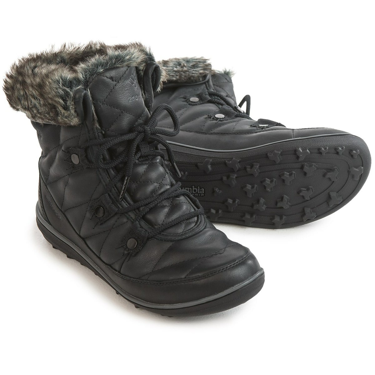 New Women`s Columbia Heavenly Shorty Omni-Heat LTR AFT DRK Boots