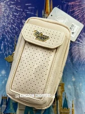 Disney Parks Pin Trading Gear White Gold Small Pin Bag Accessory New