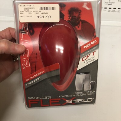 Mueller Adult Athletic Supporter with Flex Shield Cup Red White Adult Small New
