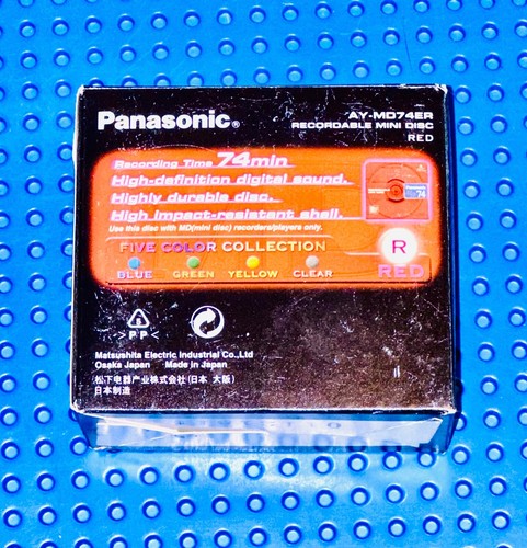 MD PANASONIC 74 RED AY-MD74ER 5 PACK BLANK MINI DISCS (5) (SEALED) - Picture 3 of 5