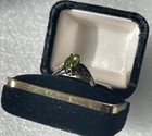 1CT Natural unheated Peridot 925 Solid Sterling Silver Ring Sz 7 US cut — photo 1