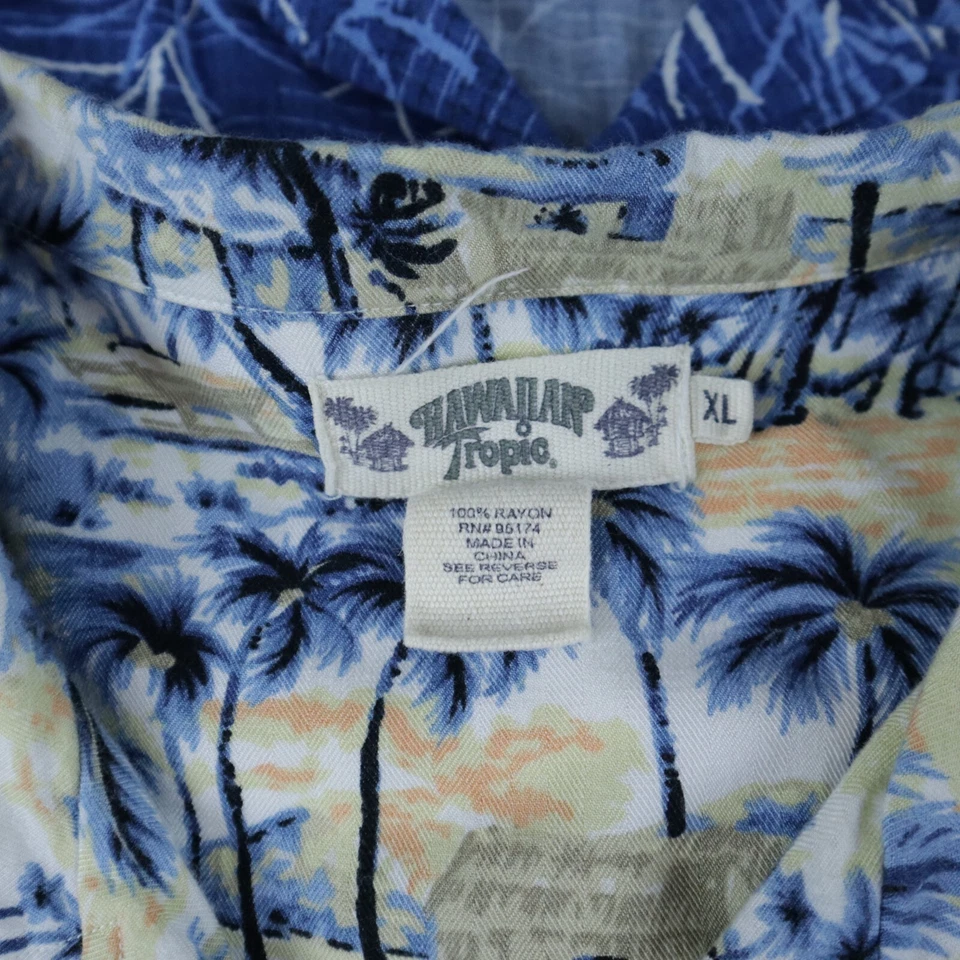 Hawaiian Tropic Shirt Mens XL Resort Casual Button Up Short Sleeve Lot of 2 - Image 2 of 4