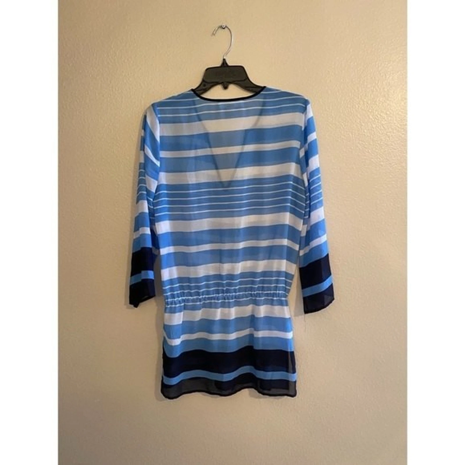 Michael Kors Camicetta tunica in chiffon con coulisse Small