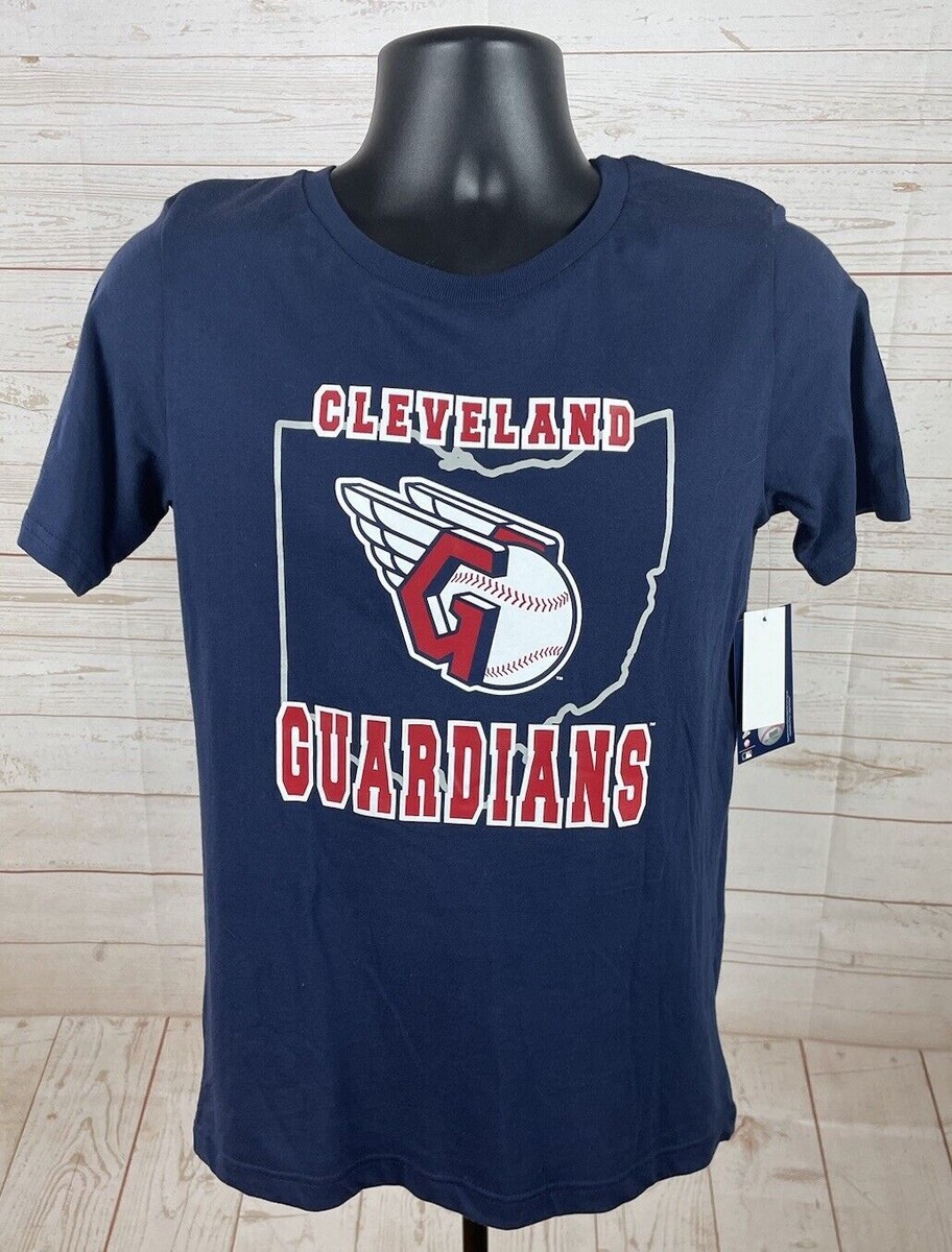 Cleveland Guardians Shirt Youth XL Blue Short Sleeve Baseball T- Shirt New
