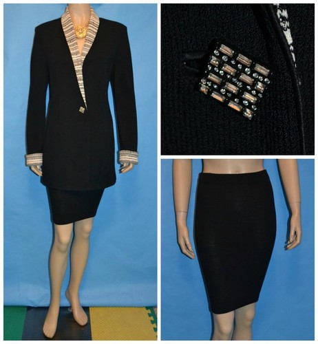 ST. JOHN Knits EVENING Black Jacket 