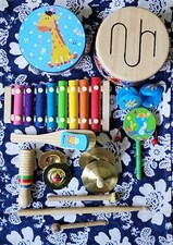 Childrens 15 Piece Percussion Musical Instruments For Play School or Home