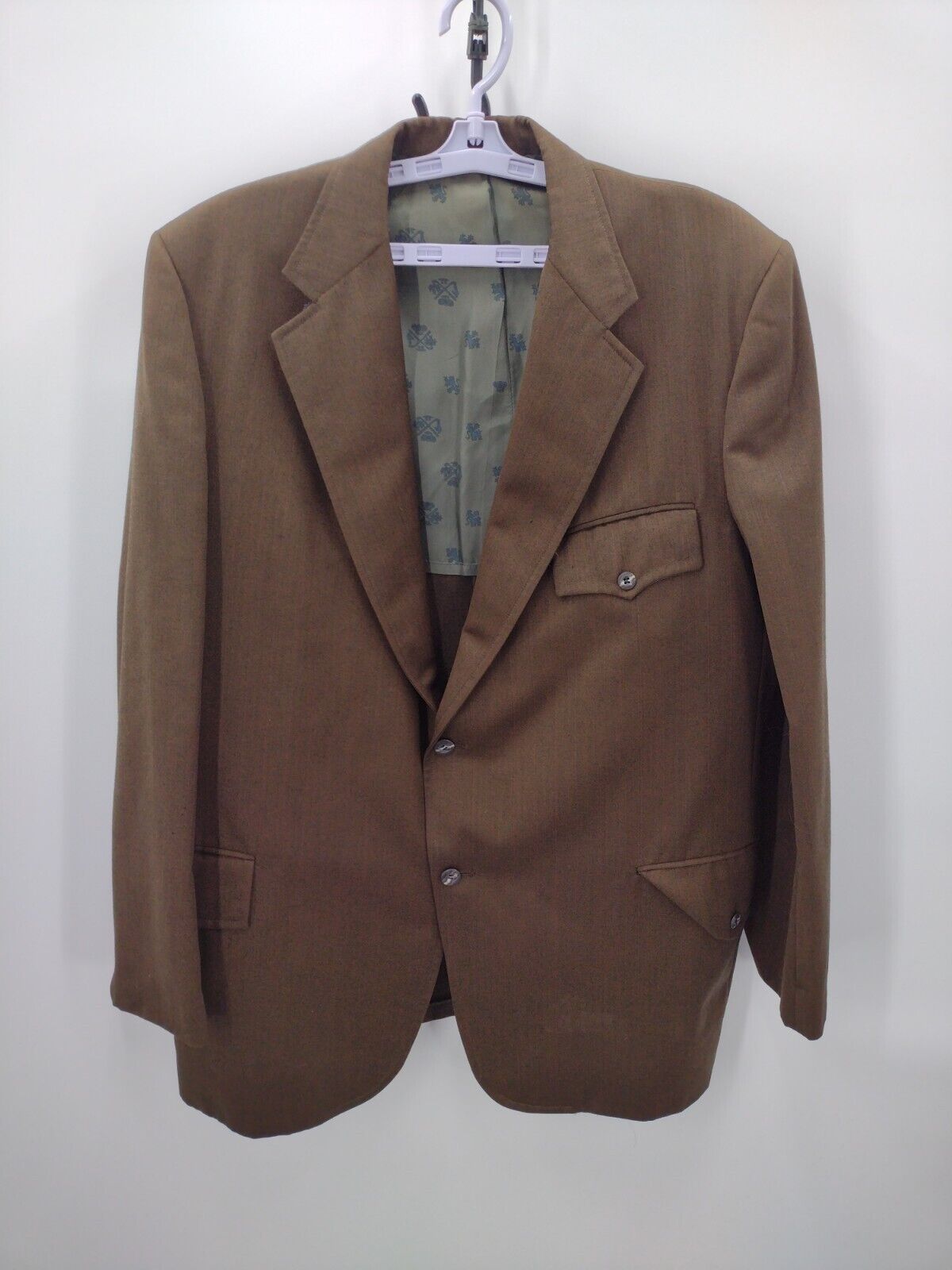 VTG Juilliard Sport Coat Size 46 Long Green Wool … - image 10