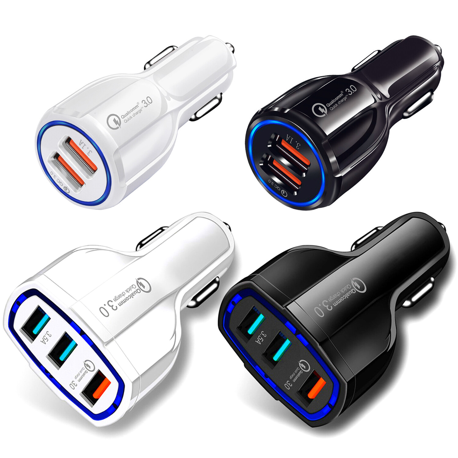 iPhone 16 15 14 13 Pro Max Galaxy S24 S23 S22 Ultra USB Fast Charger Car Adapter-image