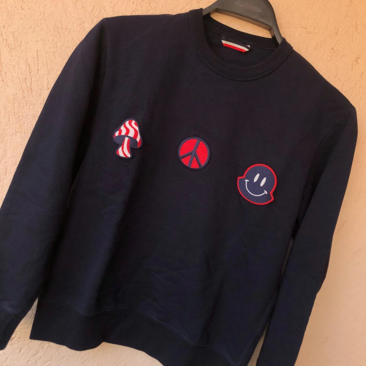 Moncler Maglia Girocollo Embroidered Sweatshirt Size S eBay