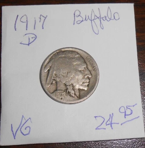 1917 D BUFFALO NICKEL - VERY GOOD