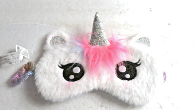 Claire's Silver Unicorn Cat Sleeping Mask New F17