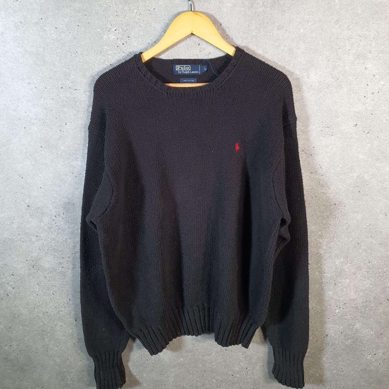 Polo Ralph Lauren Vintage Felpa Pesante Uomo Grande Nero Pullover Pony