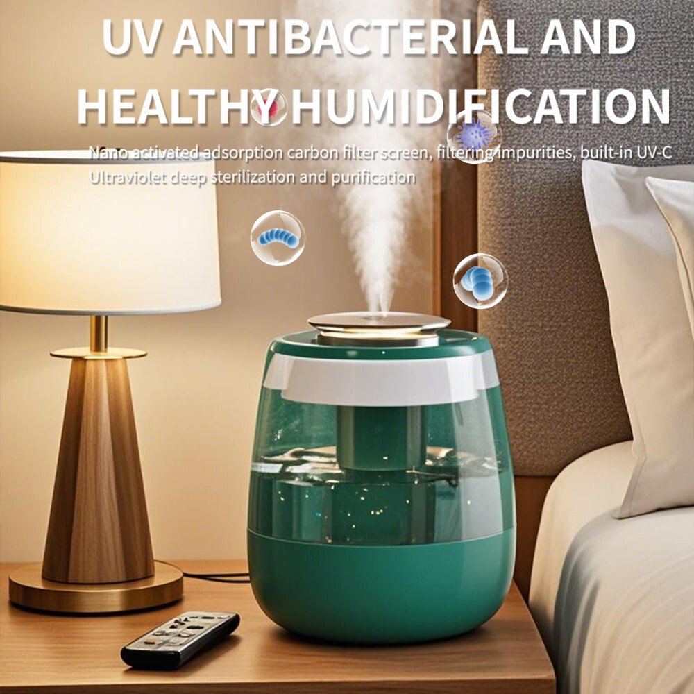Ultrasonic Humidifier w/Blue Light Disinfection & 700,000Hz High Efficiency