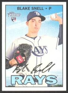 2016 Topps Heritage High Number Blake Snell Rookie Tampa Bay Rays #705