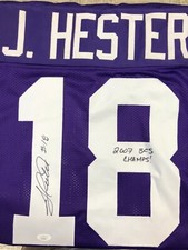 Jacob Hester Signed Auto Autograph Custom Jer...