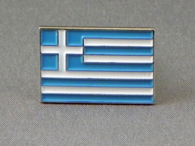FLAGGE VON GRIECHENLAND - GRIECHISCHE FLAGGE EMAILLE ANSTECKNADEL ABZEICHEN - NEU