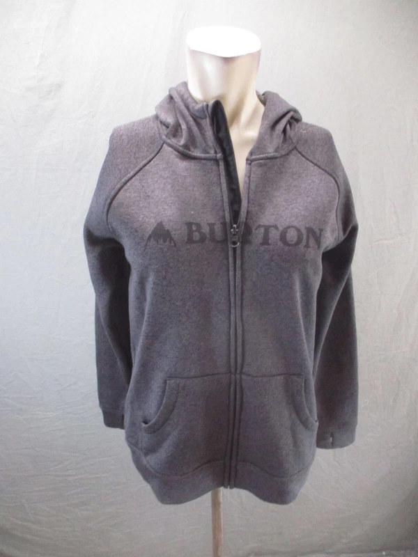 burton full zip pocket fleece lined knit athletic jacket