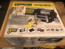 New In Box Champion Power Equipment 12003 Atvutv Winch Kit 2000-lb Accessories