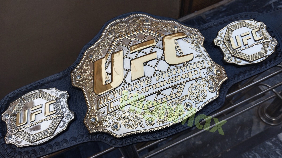 UFC ULTIMATE FIGHTING CHAMPIONSHIP TITLE BELT MM Dual Plate free