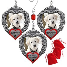 Pet Memorial Photo Christmas Ornaments   Always Remember The Paw Prints I