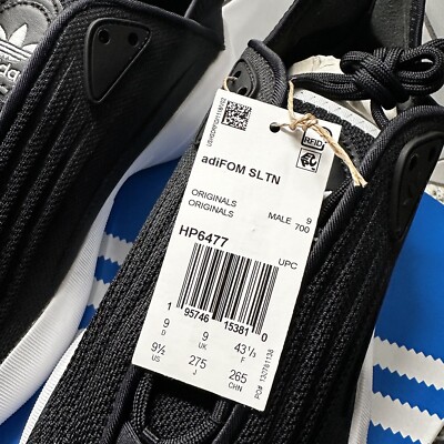 Adidas Originals ADIFOM SLTN Lifestyle Shoes Men Sz 9.5 HP6477 Boost Black/White Adidas Originals ADIFOM SLTN Lifestyle Shoes Men Sz 9.5  main image 2