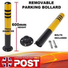 2PCS Car Parking Bollard Removable Barrier Lock Garage Driveway Safety Post UK