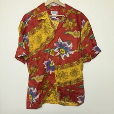 Vintage 1980 s Surf Line Hawaii, Hawaiian Button Up, Deadstock NWT, Size Large