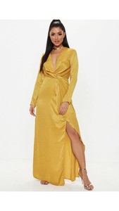 missguided yellow dress