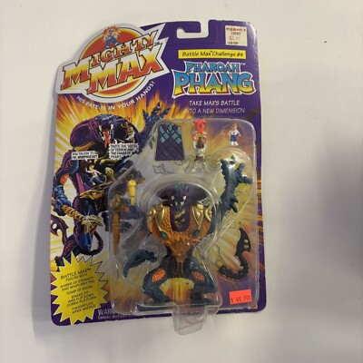 MIGHTY MAX BATTLE CHALLENGE #4 PHAROAH PHANG FIGURE BLUEBIRD 1994 MOC MATTEL