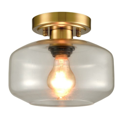 Modern Semi Flush Ceiling Lights Glass Brass Hallway Ceiling Lights Fixtures - Picture 8 of 8